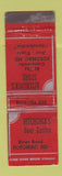 Matchbook Cover - Hitchcock's Beer Garden Potomac MD WORN
