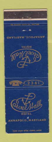 Matchbook Cover - Carvel Hall Hotel Annapolis MD