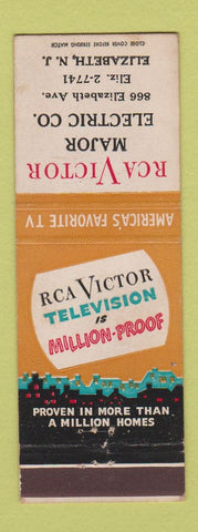 Matchbook Cover - RCA Victor TV Elizabeth NJ