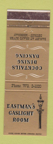 Matchbook Cover - Eastman's Gaslight Room Detroit MI