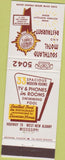 Matchbook Cover - Southland Motel Restaurant West New Albany MS