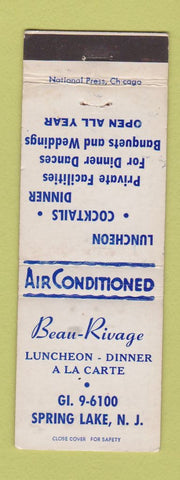 Matchbook Cover - Beau Rivage Restaurant Spring Lake NJ WEAR