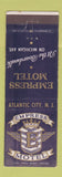 Matchbook Cover - Empress Motel Atlantic City NJ
