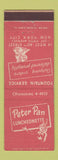 Matchbook Cover - Peter Pan Lunch New York City WEAR