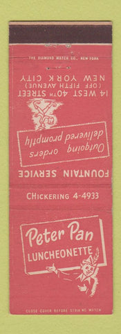 Matchbook Cover - Peter Pan Lunch New York City WEAR