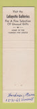 Matchbook Cover - Lafayette House Foxboro MA