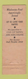 Matchbook Cover - Becks St Paul Deli Baltimore MD WEAR