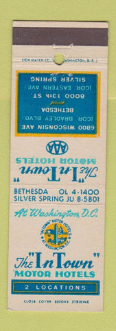 Matchbook Cover - In Town Motor Hotels Bethesda Silver Spring MD