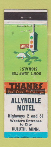 Matchbook Cover - Allyndale Motel Duluth MN WEAR