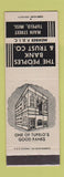 Matchbook Cover - Peoples Bank and Trust Tupelo MS