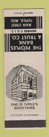 Matchbook Cover - Peoples Bank and Trust Tupelo MS