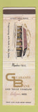 Matchbook Cover - Guaranty Bank and Brust Belzoni MS