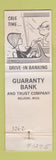 Matchbook Cover - Guaranty Bank and Brust Belzoni MS