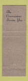 Matchbook Cover - Connoisseur Restaurant St Paul MN WEAR