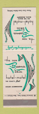 Matchbook Cover - Buena Vista Hotel Biloxi MS