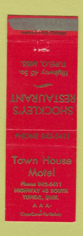 Matchbook Cover - Town House Motel Shockley's Restaurant Tupelo MS WEAR
