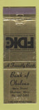 Matchbook Cover - Bank of Okolona MS