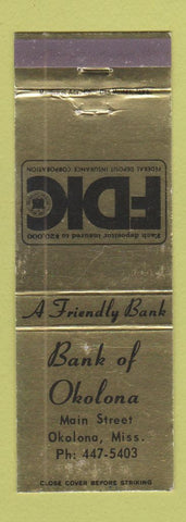 Matchbook Cover - Bank of Okolona MS