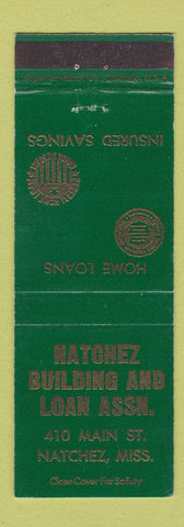 Matchbook Cover - Natchez Building and Loan Association MS