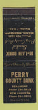 Matchbook Cover - Perry County Bank McLain New Augusta Beaumont MS