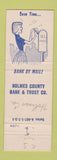 Matchbook Cover - Holmes County Bank Lexington MS Goodman West Vaiden