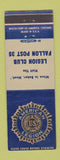 Matchbook Cover - American Legion Fallon Baker MT