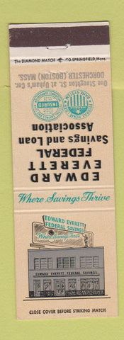 Matchbook Cover - Edward Everett Savings and Loan Dorchester MA Boston