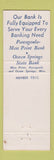 Matchbook Cover - Pascagoula Moss Point Bank Ocean Springs MS