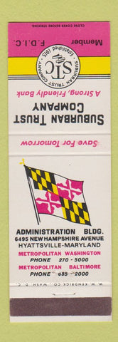 Matchbook Cover - Suburban Trust Company Hyattsville MD