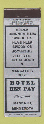 Matchbook Cover - Hotel Ben Pay Mankato MN WEAR