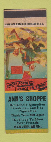 Matchbook Cover - Ann's Shoppe Carver MN