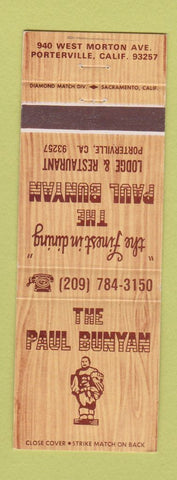 Matchbook Cover - The Paul Bunyan Restaurant Porterville CA