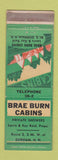 Matchbook Cover - Brae Burn Cabins Gorham NH WEAR