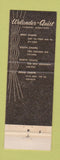 Matchbook Cover - Welander Quist Funeral Home Minneapolis MN WEAR