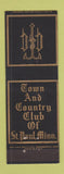 Matchbook Cover - Town and Country Club of St Paul MN