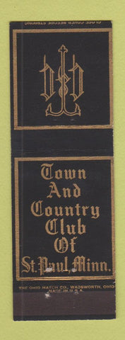 Matchbook Cover - Town and Country Club of St Paul MN