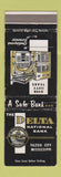 Matchbook Cover - Delta National Bank Yazoo City MS WORN