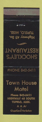 Matchbook Cover - Town House Motel Shockley's Restaurant Tupelo MS