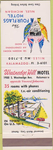 Matchbook Cover - Four Flags Hotel Niles MI