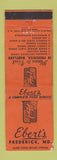 Matchbook Cover - Ebert's Restaurant Frederick MD WEAR