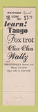 Matchbook Cover - Fred Astaire Dance Studio Arlington VA WEAR
