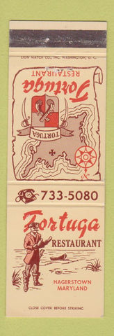 Matchbook Cover - Tortuga Restaurant Hagerstown MD