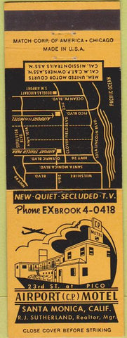 Matchbook Cover - Airport Motel Santa Monica CA