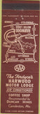 Matchbook Cover - Harwood Motor Lodge Camdenton MO