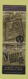 Matchbook Cover - Vincent Brass Copper Minneapolis MN WORN