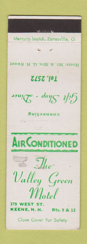 Matchbook Cover - Valley Green Motel Keene NH WEAR