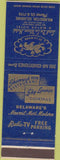 Matchbook Cover - Land De La Warr Hotel Wilmington DE