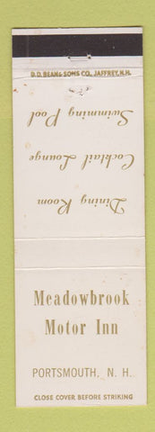 Matchbook Cover - Meadowbrook Motor Inn Portsmouth NH