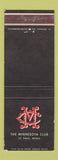 Matchbook Cover - Minnesota Club St Paul MN