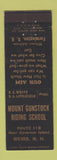 Matchbook Cover - Mount Gunstock Riding School Horses Weirs NH